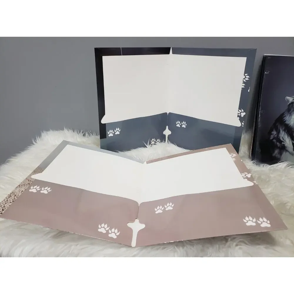 Lot 15‎ eclips usa Kitty Cat 2 Pocket Folders retro kitten school supply girl